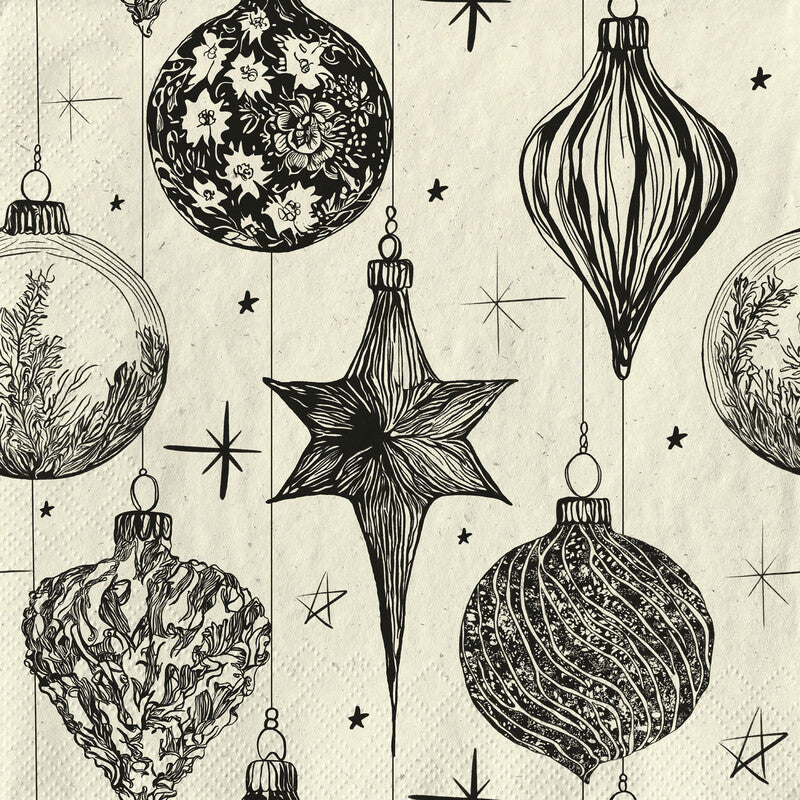 Fasana Servietten Beautiful Baubles – 33 × 33 cm – 2-lagig, Tissue – 20 Stk., FSC