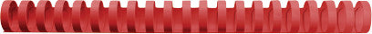 GBC Bindedisc-Ringe – für A4 – Ø 16 mm, rot, Kunststoff – 100 Stk.