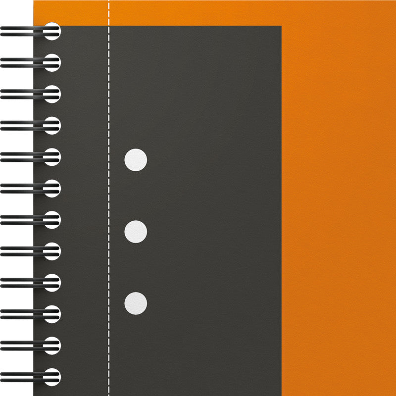 Oxford Collegeblock, Spiralbindung, 80 Blatt, 10-fach gelocht, perforiert, 80 g/m² – Orange, für SCRIBZEE App