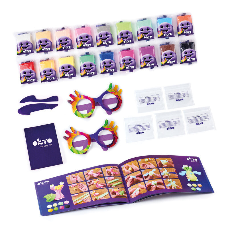 Okto sensory art Farbenset Modelliermasse – sortiert, 18 Farben