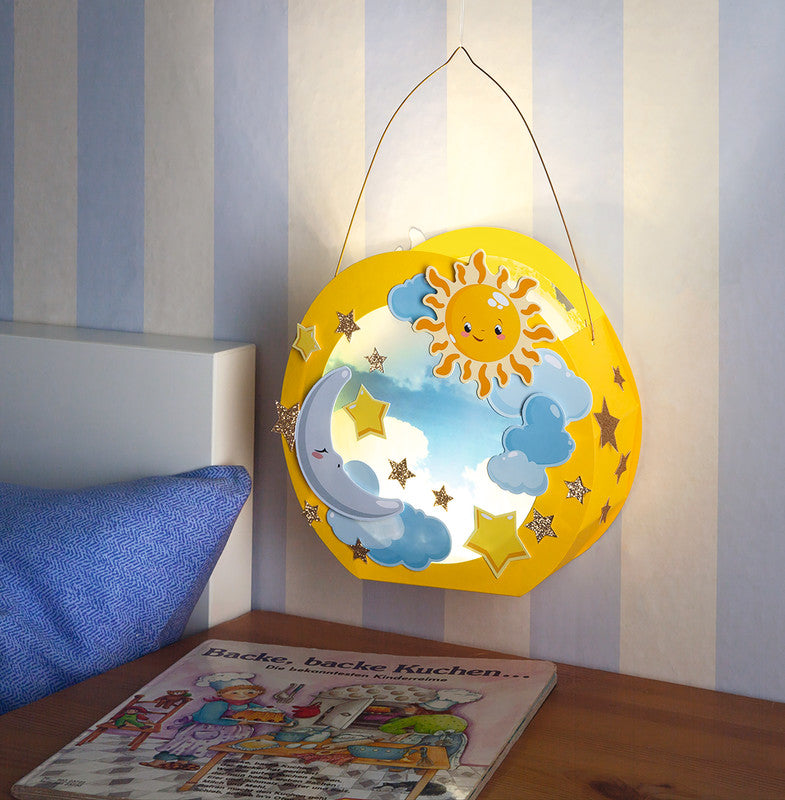 Folia Bastelset Laterne Sonne, Mond & Sterne – 2× CR2032