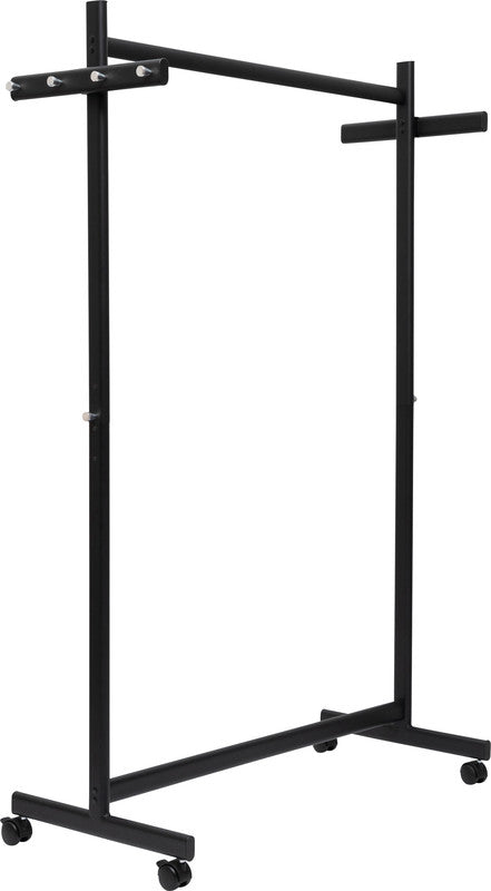MAUL Garderobenständer Samba – Metall, Schwarz, 172,5 cm, 10 Haken, mit Rollen