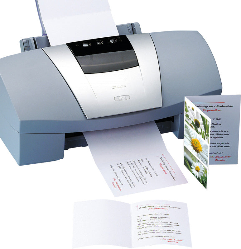 Sigel Faltkarten A5 (148 × 210 mm), 185 g/m², hochweiss, Edelkarton, vorgefalzt – für Inkjet, Laser, Kopierer