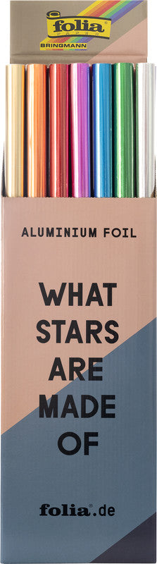 Folia Alu-Bastelfolie – 5 Stück – Silber – 500 × 700 mm