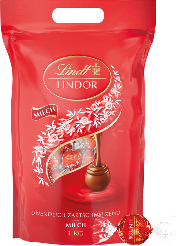 Lindt LINDOR Pralinés Kugeln – Milch, 80 Stück (1 kg)