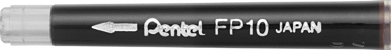 Pentel Marker-Nachfüllung Pocket Brush – schwarz, wasserfest, lichtbeständig, geruchsarm, 4 Stk.