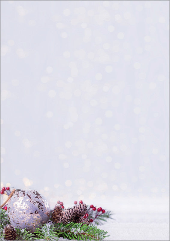 Sigel Motivpapier – A4, 90 g/m², Motiv: Charmful Christmas – für Inkjet/Laser/Kopierer – FSC – 25 Blatt
