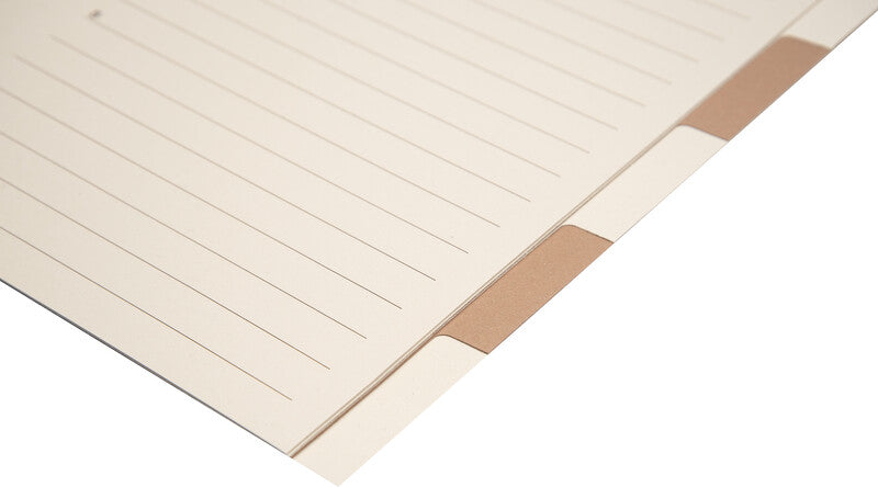 Biella Register – A4, 6-teilig, Karton, braun/beige, unbedruckt, mit Indexblatt, 11-fach Lochung
