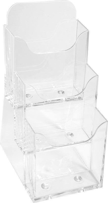 Exacompta Tischprospekthalter 3 Fächer DL – Polystyrol, transparent – 73158D