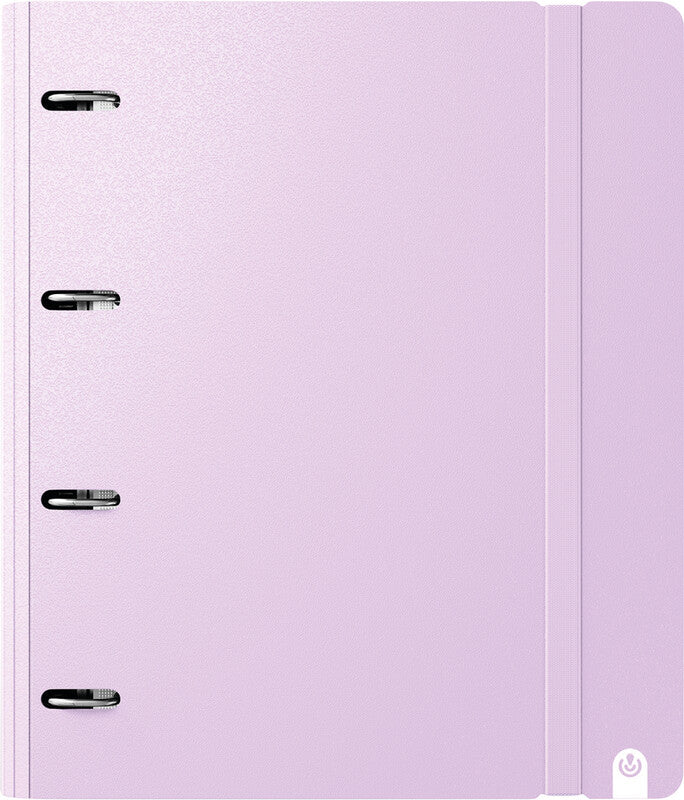 Carchivo Ringbuch – A4 Hochformat – 4-Ring-Mechanik, Ø 35 mm, Rücken 40 mm – Mauve, mit Raumsparösen