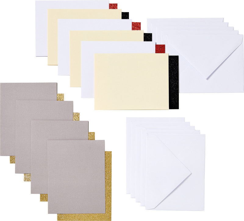 Cricut Grusskarte Glitz and Glam – 107 × 139 mm – Papier, 10er Pack