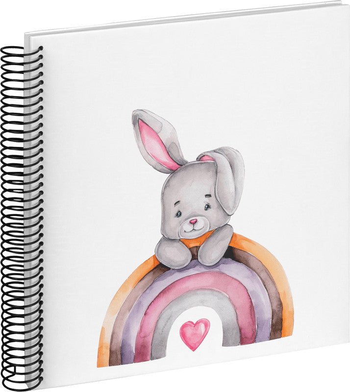 Walther Fotoalbum Hase Malin – für 250 × 250 mm, mehrfarbig, Spiralbindung, Karton
