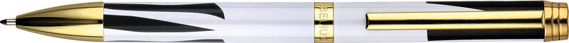 Belius Kugelschreiber – Weiss/Schwarz, Aluminium