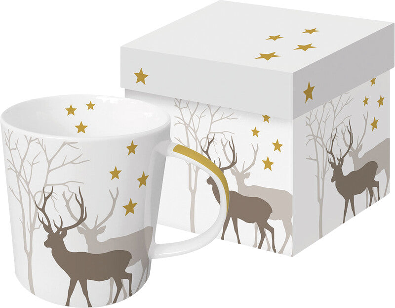 Ppd Christmas Gold Tasse – 0,40 l, Porzellan, Weiss