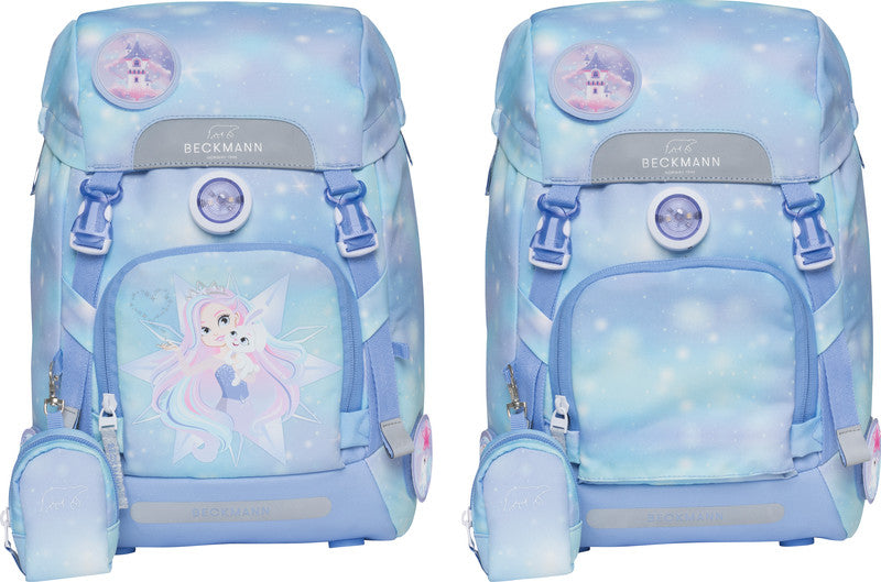 Beckmann Schulrucksack Classic – Star Princess – mit Leuchteffekt