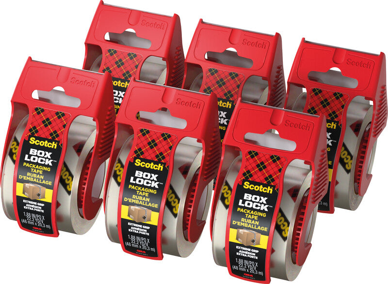 Scotch Verpackungsband Box Lock Extreme Grip – 48 mm × 20,3 m, transparent, stark