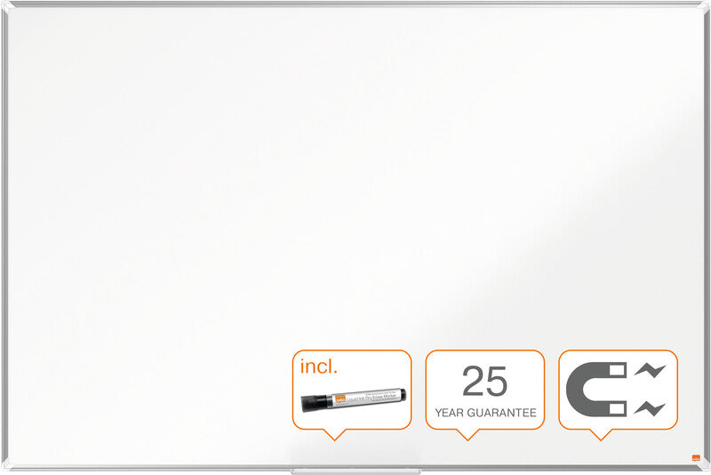 Nobo Whiteboard – 180 × 120 cm, Emaille, magnetisch, Aluminiumrahmen, Wandmontage