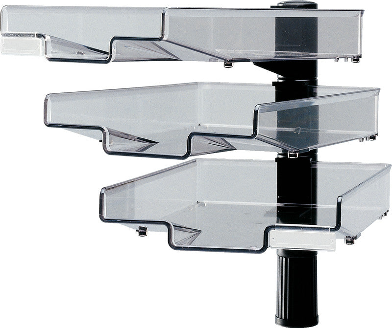 Hansa Briefkorb – Kunststoff, für A4, mit Griffausschnitt, hochglänzend, schwarz, B 240 × H 410 × T 340 mm