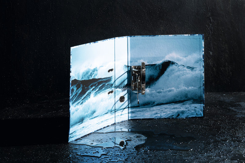 HERMA Ordner Nature – A4 hoch – 2-Ring Hebelmechanik, Rücken 70 mm – mehrfarbig, mit Griffloch