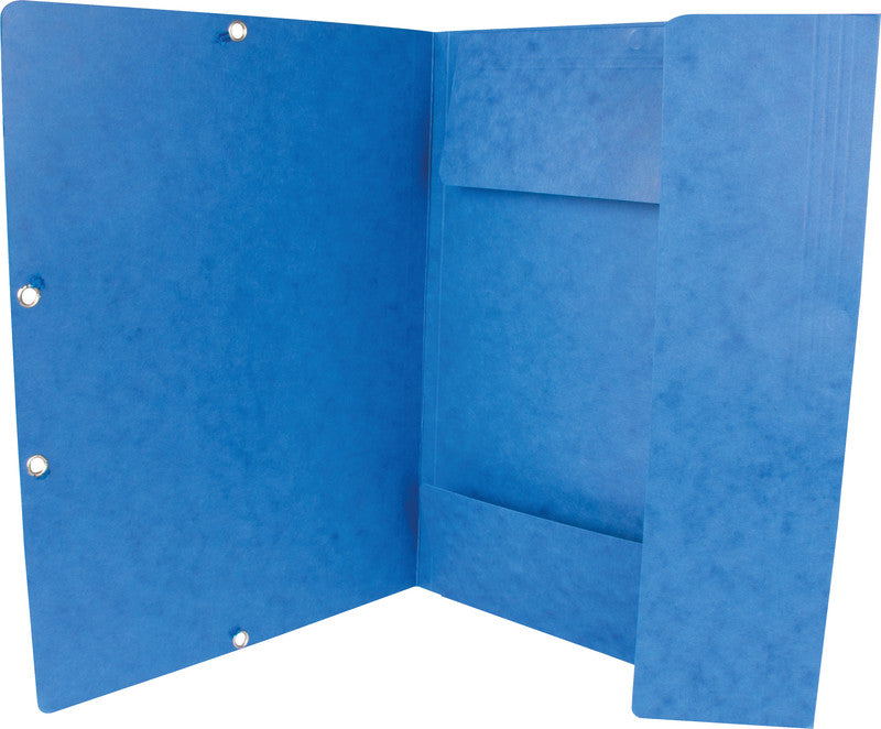 Q-CONNECT Sammelmappe für A4, Karton, Blau, mit Gummizug
