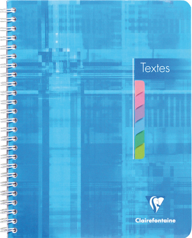 Clairefontaine Spiralheft, 175 × 220 mm, séyès 8 × 3 mm, Spiralbindung, Karton, 144 Seiten, 90 g/m² – sortiert