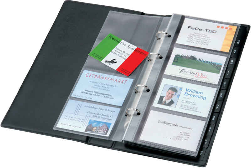 Sigel Visitenkartenalbum – Kunststoff, schwarz, 147×44×265 mm