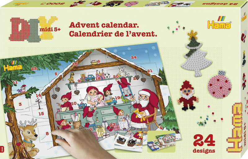 Hama Adventskalender Bügelperlen – ab 5 Jahren – ca. 5000 Bügelperlen – 430 × 275 × 40 mm