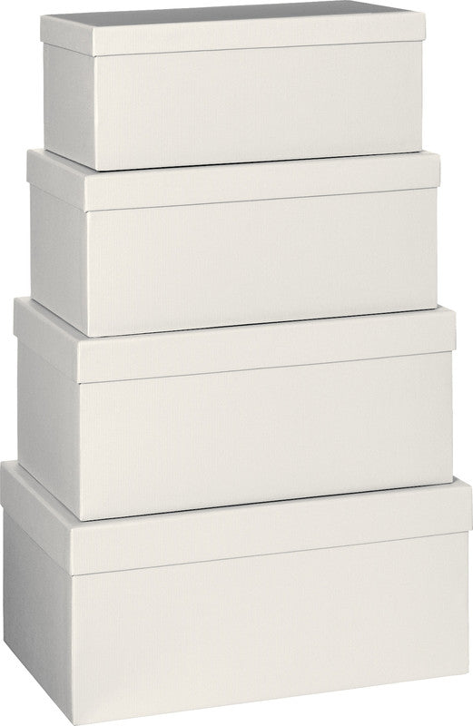 Stewo Geschenkbox – Neutral – 4-teilig – Strukturprägung, FSC