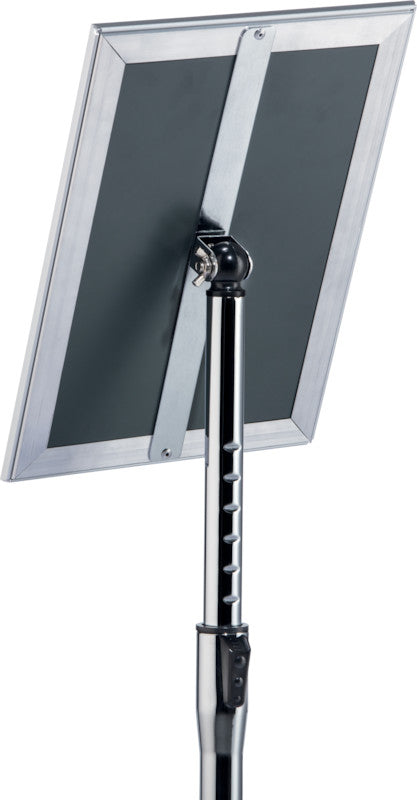 Durable Infoständer – für A4 Hoch-/Querformat, 1 Fach, silber, Metall, 250×250×1205 mm