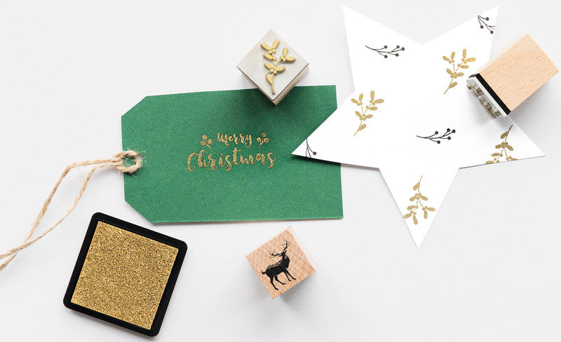 Folia Motivstempel-Set – Weihnachten, 11 Teile, 2 Kissen, sortiert