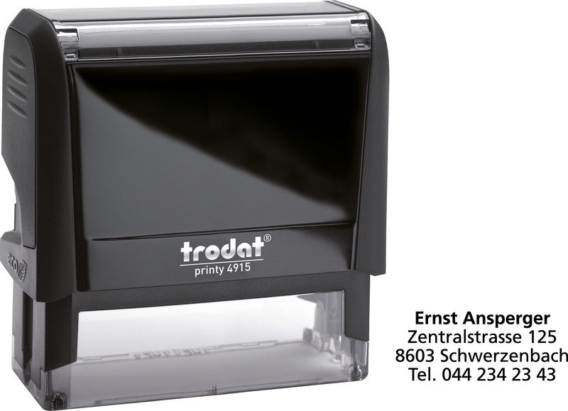 Trodat Motivstempel Printy 4.0 – Motiv: individuell, Kunststoff, 70 × 25 mm