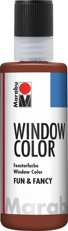 Marabu Fun & Fancy – Fenstermalfarbe – Mittelbraun, 80 ml, für Glas & Porzellan