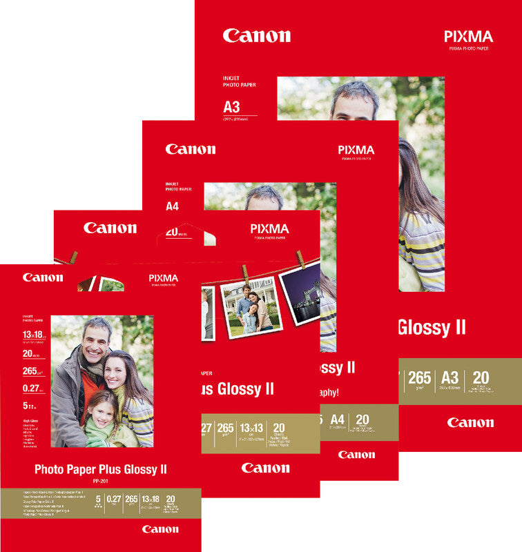 Canon Fotopapier – hochglänzend, 100 × 150 mm, 265 g/m², 50 Blatt, einseitig – für Inkjet-Drucker