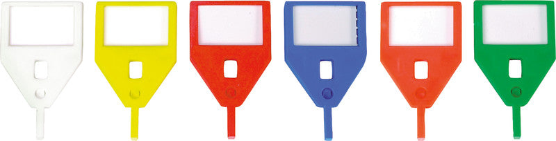 Rieffel Schlüsselanhänger – Kunststoff, L 40 mm, grün, ohne Etiketten – für KyStor Schlüsselkasten