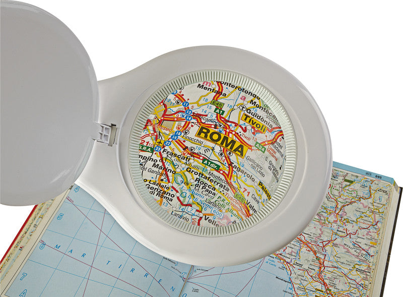 MAUL Leuchtlupe – 1,75× – Ø 127 mm – mit LED, mit Klemmfuss, weiss