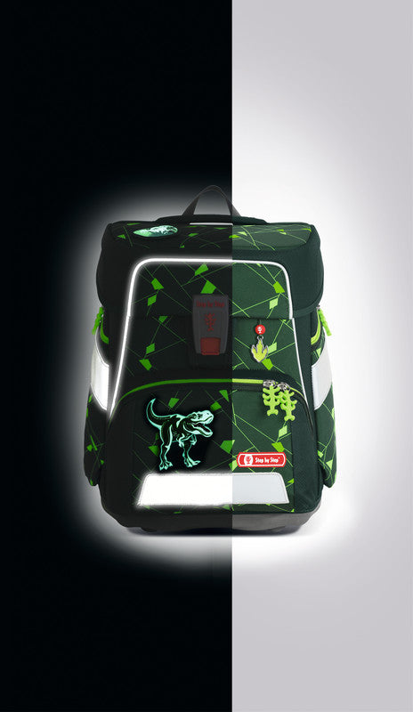 Step by Step Schulrucksack-Set Shine – 5-teilig – Dino Night Tyro