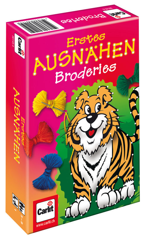 Carlit Bastelset Nähen – 5–9 Jahre – 10 Ausnähkarten – 18,3 × 11,5 × 3,7 mm