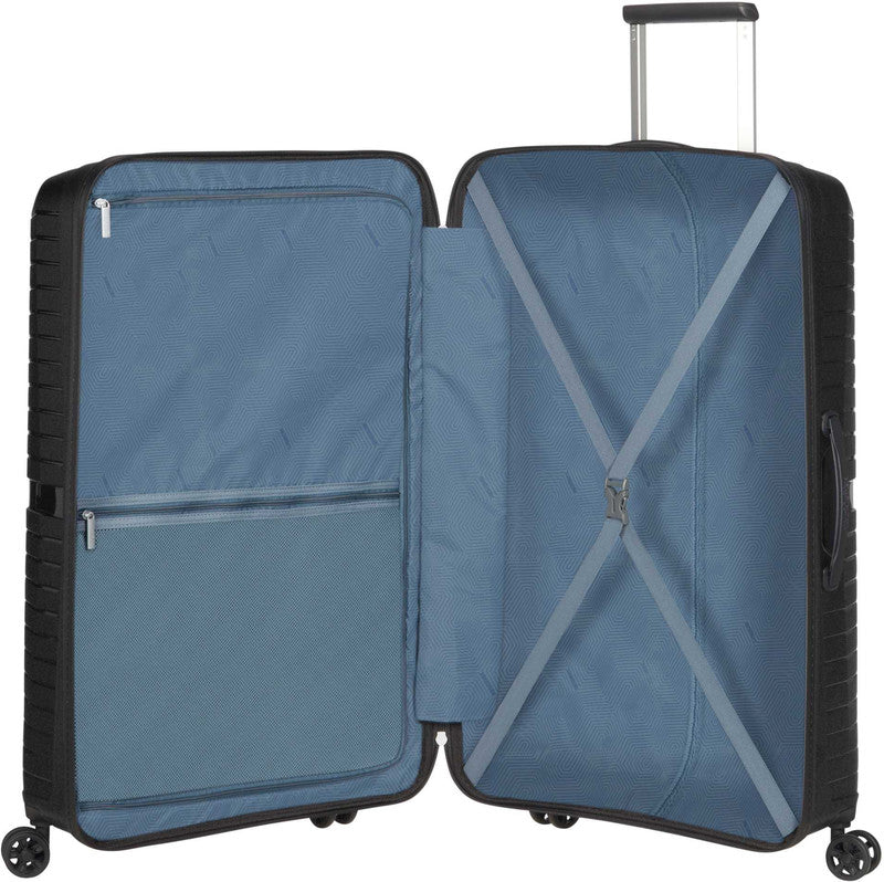 American Tourister Trolley Airconic – 101 l, Hartschale, 4 Doppelrollen, mit TSA, Onyx Schwarz, 49 × 77 × 31 cm