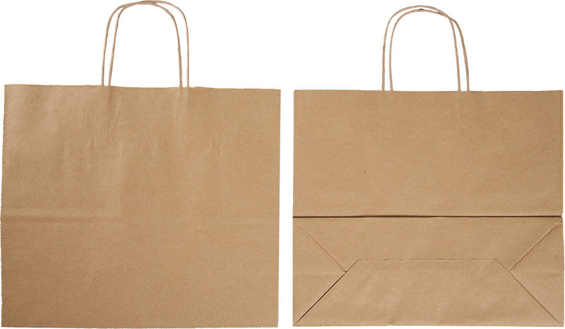 Elco Tragetasche, Braun, mit gedrehter Kordel – 320 × 280 × 130 mm – 50 Stk.