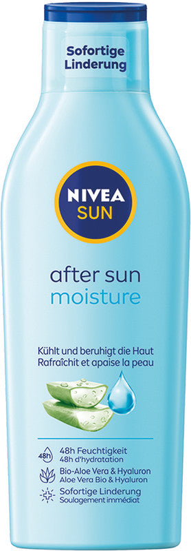 NIVEA After Sun Lotion – Kunststoff, 200 ml, parfümfrei, hautverträglich, farbstofffrei