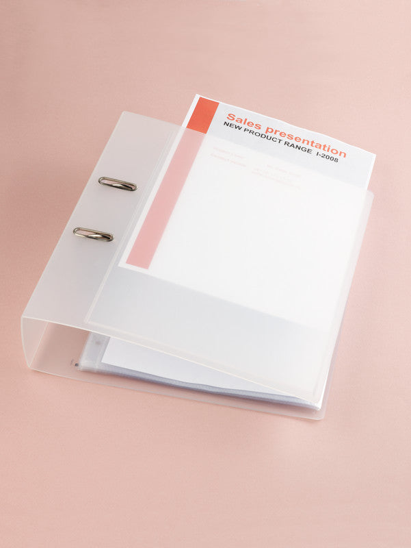 Biella Ordner Clear Creative #1 – A4 hoch – 2-Ring Hebelmechanik – transparent, mit Sichttasche