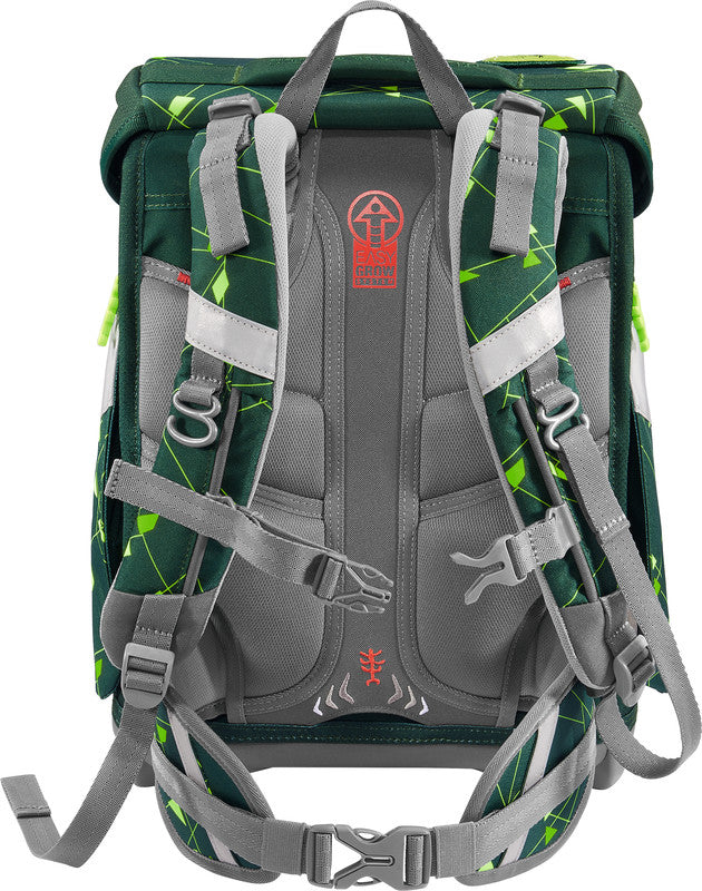 Step by Step Shine Schulrucksack-Set – 5-teilig – Dino Night Tyro – recycelte Materialien