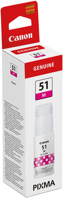 Canon Tintenpatrone GI-51, Magenta, 70 ml – für Inkjetdrucker, Multifunktionsgeräte
