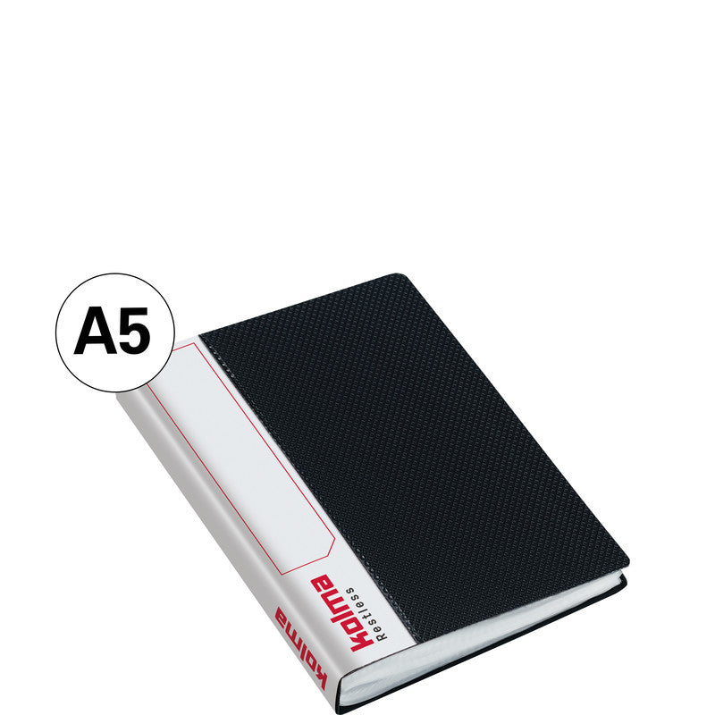 Kolma Sichtbuch Selection – 40 Sichttaschen, A5, glatt, glänzend, schwarz, Kunststoff