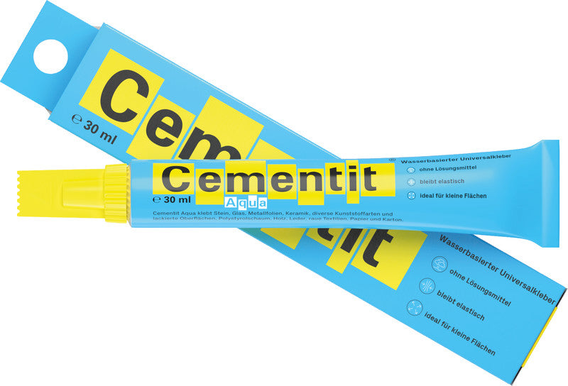 Cementit Aqua Universalkleber – permanent, transparent, lösemittelfrei, 30 ml, für Pergament, Papier u. a.