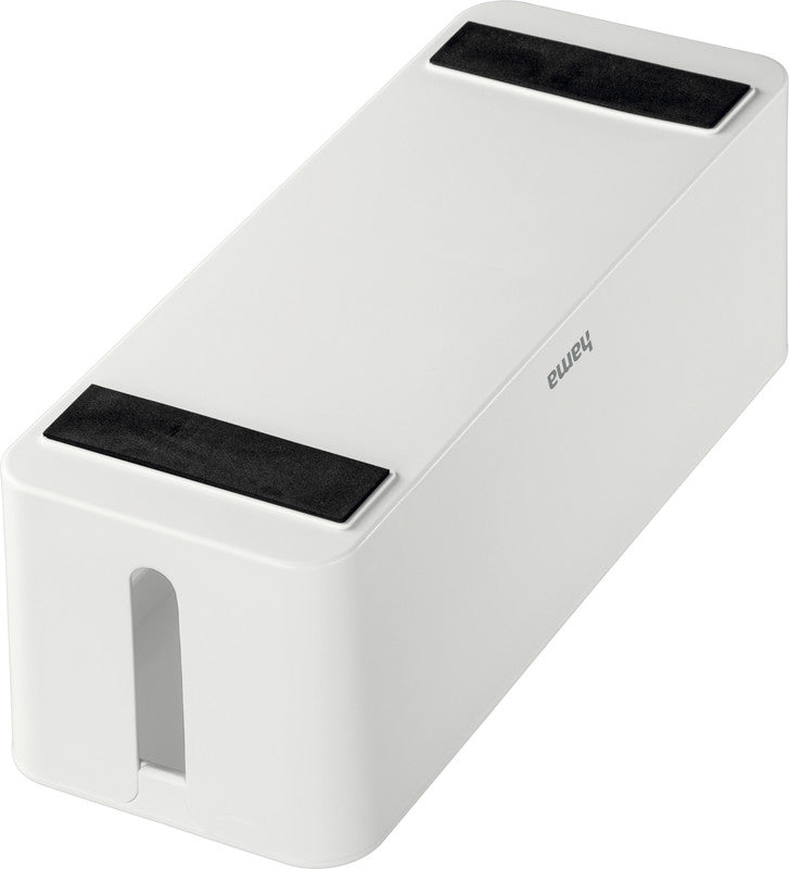 Hama Kabelbox – 406 × 156 mm, Kunststoff, Weiss, zuschneidbar, für Kabel bis Ø 20 mm