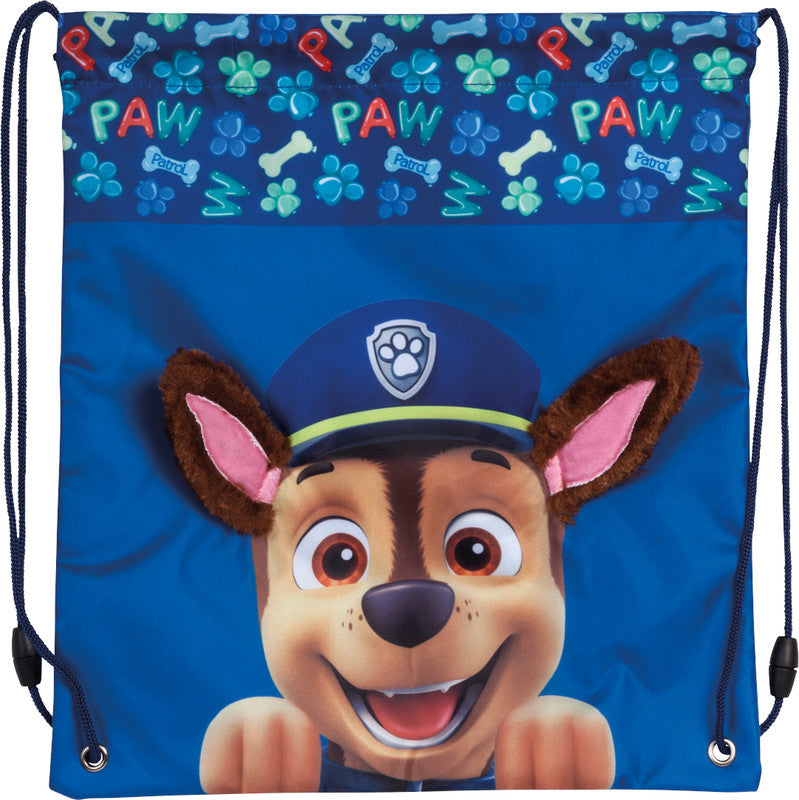 Fabrizio Sportbeutel Paw Patrol – 4 l, Motiv Chase, 32 × 36 cm