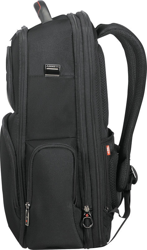 Samsonite Pro-DLX 5 3V Notebook-Rucksack – 29/34 l, RFID-Fach, Aufsteckfunktion, Nylon, Schwarz