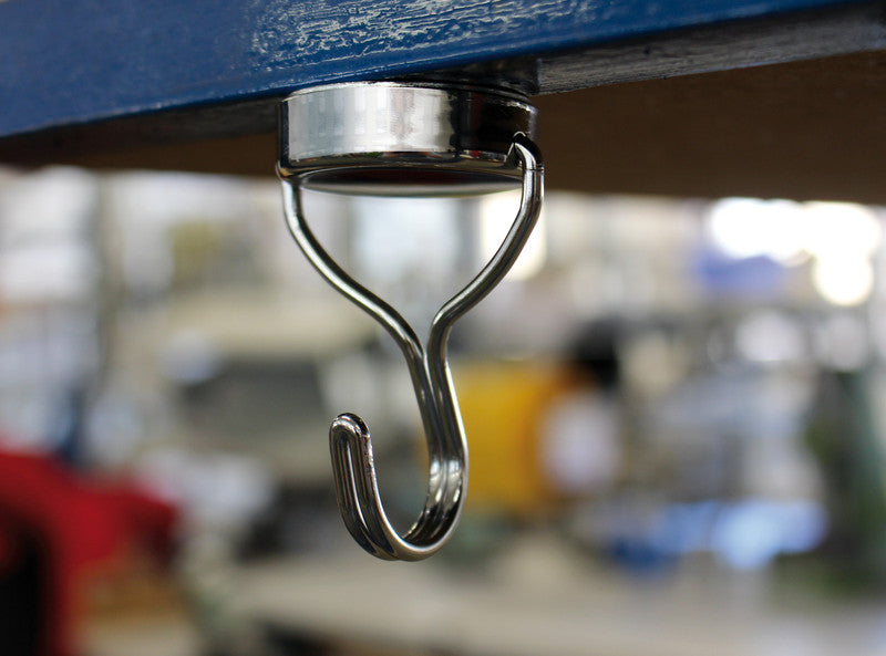 MAUL Magnet mit Karussell-Haken – Stahl, hellsilber – 1er-Pack