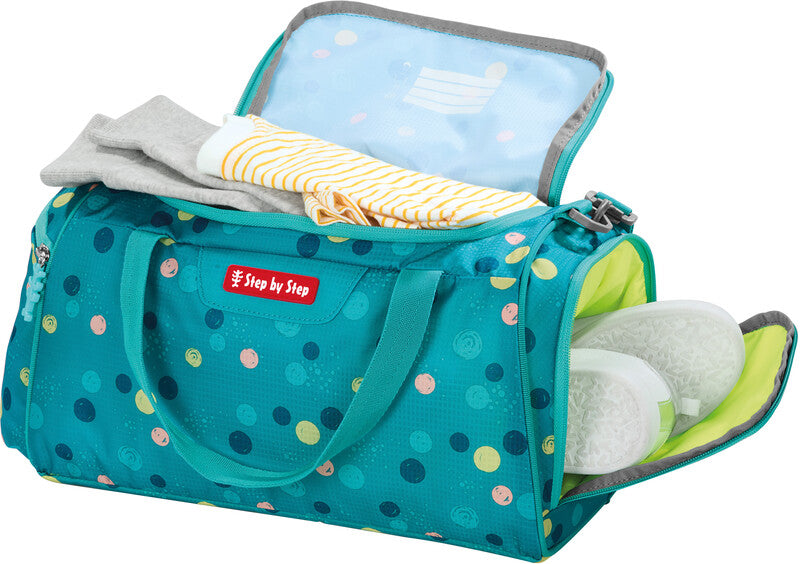 Step by Step Sporttasche CLOUD – 13 l, Motiv Turtle Josie, mit Schultergurt, wasserabweisend, 38 × 20 × 23 cm